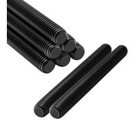 TXXATX Varilla roscada M8 x 50 mm, 12 varillas roscadas DIN976, varilla roscada M8 de acero inoxidable A2 V2A, tornillos roscados negros para construcción de muebles, construcción, montaje a máquina