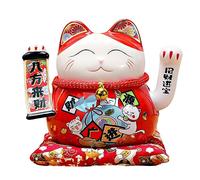 TXYXT Estatua de la Suerte, Gato Chino, Brazo agitado, Maneki Neko, cerámica Japonesa, Dinero, Fortuna, Gato, decoración de Regalo para la Apertura de la Empresa