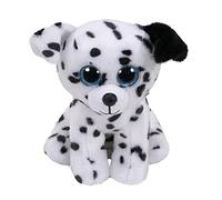 TY 42303 Catcher, dálmata 15 cm Beanie Babies, Negro, Color blanco , color/modelo surtido
