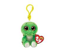 Ty Anillo Porta Llaves Beanie Boos Clips-Taruga-Turbo-Verde y marrón-con Ojos Dorados Brillante-El Peluche con Ojos Grandes brillantes-12 cm-35250, Multicolor, T35250