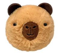 TY Barry Capybara Bouncer Plush - Peluche suave redondo Capybara con cara bordada, bonito mini peluche marrón para niños, niños y coleccionistas