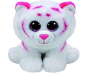 TY - Beanie Babies Tabor, Tigre, 23 cm, Color Blanco/Rosa (United Labels Ibérica 90247TY)