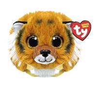 Ty Beanie Balls - Clawsby el Tigrotto con Ojos Dorados Brillantes, Animales de Peluche Suaves y Redondos para coleccionar - 8 cm - T42552