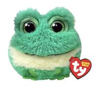 Ty Beanie Balls - Gilly la Rana con los Ojales Verdes Brillo, Animales de Peluche Suaves y Redondos para coleccionar - 8 cm - T42550