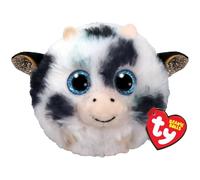 Ty Beanie Balls Moophy - Vaca con Ojos Azules Brillantes, Animales de Peluche Suaves y Redondos para coleccionar, 10 cm, T42556