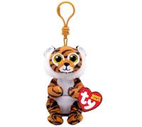 TY Beanie Bellies Clawdia Tiger - Clip para llaves (10 cm), multicolor, 10 cm