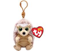 Ty Beanie Bellies Clips T43114 - Anillo Porta Llaves de Peluche, con Vientre Suave, de 12 cm, con Ojos Verdes, Purpurina