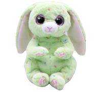 TY Beanie Bellies - Fern el Conejo de Pascua Verde con Ojos Rosas Brillantes, los mimosos Animales de Peluche con Barriga Suave Originales Especial Pascua - 20 cm - T41514
