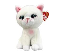 TY Beanie Boos - Amelia la Gata con Ojos Azules Grandes y Brillantes, el Peluche con Ojos Grandes Brillantes - 15 cm - T37377