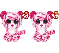 TY - Beanie Boos Asia, Tigre, 15 cm, Color Blanco/Rosa (United Labels Ibérica 36180TY) (Paquete de 2)