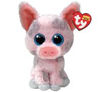 Ty Beanie Boos - Hambo el tierno Cerdito con Ojos Azules Brillantes, el Peluche con Ojos Grandes Brillantes - 15 cm - T37318