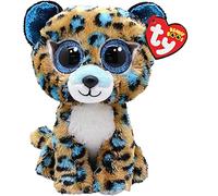 TY Cobalt Leopard Beanie Boo Regular 6" Beanie Baby Soft Plush Toy Collectib