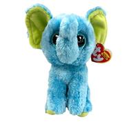 Ty Beanie Boos - Trunkles el Elefante Azul con Ojos Azules Grandes y Brillantes, el Peluche con Ojos Grandes Brillantes - 15 cm - T37359