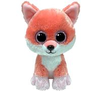 Ty Beanie Boos - Vixen el Zorro con Ojos Naranjas Grandes y Brillantes, el Peluche con Ojos Grandes Brillantes, 15 cm, T37390