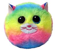 Ty Beanie Bouncers - Gema de la gatita arcoíris con Ojos Verdes y Azules, tiernos Animales rebotantes Todos para coleccionar, T83067