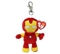 Ty Clips - Colección Marvel T34007 - Anillo Porta Llaves de Peluche, Iron Man, Todos Tus héroes Favoritos para Llevar Siempre contigo, Idea de Regalo para Grandes y pequeños, 10 cm