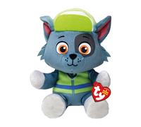 TY - Colección Paw Patrol, Rocky, Todos los héroes del Equipo de los Cachorros en versión Floppy, Suave Peluche para coleccionar, Idea de Regalo para Grandes y pequeños - 20 cm - T44019