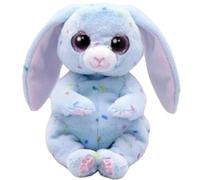 Ty Geanie Bellies Skippy El conejito de Pascua azul con ojos brillantes de color rosa y peluche con panza suave Pascua de 20 cm T41515