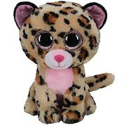 TY- Livvie Leopard Beanie Boo M Animal de Peluche, Multicolor, 24 CM (36490)