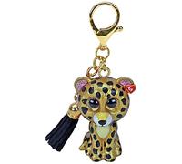 TY Clips-Leopardo Sterling-T25061 Beanie Boos Sterling Animales de Peluche, Estampado, Color Oro, One Size (25061)