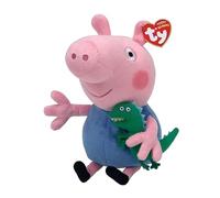 Ty Peppa Pig George - Peluche, Peppa le cochon, Peppa Large, 28 cm