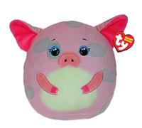 Ty Squishy Beanies - Hambone el Cerdito, Suave cojín de Peluche con Ojos Verdes, Idea de Regalo para Grandes y pequeños, coleccionables, 22 cm, T39420