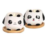 Tyatiyzn 2 Piezas Portavelas Decorativo, Decoración Candelabro Panda, Animales Candelero, para Decoración del Hogar Y La Familia