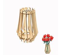 Tyatiyzn Flores Jarrón Puzzle 3D, Jarrón de Madera, Florero Rompecabezas para Ramo de Flores para Flores Artificiales Flores Secas y Amantes de Las Flores