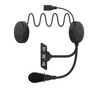 Tyatocepy 1 set Bluetooth 5.2 auriculares inalámbricos de motocicleta con micrófono incorporado, reproductor de música estéreo manos auriculares negros.