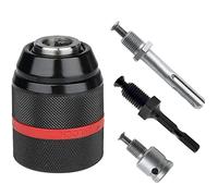 Tyatocepy 4 piezas de metal 1/2-20UNF 1,5-13 mm portabrocas sin llave vástago hexagonal/SDS/zócalo cuadrado hembra adaptador de hardware herramienta portabrocas