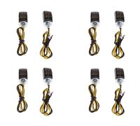 Tyatocepy 8 unids universal LED negro mini pequeños indicadores intermitentes motocicleta motocicleta para