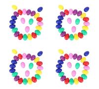 Tyatocepy 96 piezas huevo coctelera Set huevos de Pascua maracas huevos musicales huevos huevos de plástico para fiesta de Pascua Favors Accesorios Juguetes musicales, 6 colores