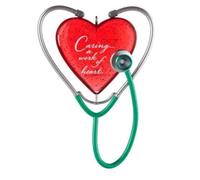 Tyatocepy - Colgante de corazón (1 piezas, cuidado del estetoscopio corazón, decoración de estetoscopio corazón amor, colgante de Navidad, regalo duradero, fácil instalación