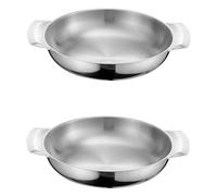 Tyatocepy - Juego de 2 macetas de ramen binaurales para fideos instantáneos siameses y accesorios de cocina planos, contenedor de fideos calientes, olla de fiesta, fácil de usar B