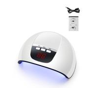 Tyatocepy Secador de UñAs LáMpara LED para UñAs LáMpara UV para Curar el Esmalte de UñAs en Gel LáMpara PortáTil para Secar UñAs con Cable USB Blanco
