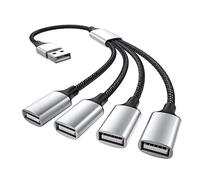 Tyatocepy USB a USB 2.0 triple puerto USB HUB OTG cable adaptador convertidor de carga de datos divisor de extensión USB, USB uno a 4 USB