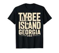 Tybee Island Georgia Bold Vintage - Recuerdo de Viaje Camiseta
