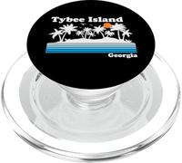 Tybee Island Georgia Vintage 80s Tropical Vacaciones Atardecer PopSockets PopGrip para MagSafe