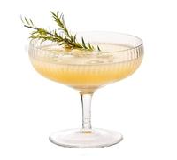 TYBGAU Boutique UK Copa de champán con cuerpo acanalado, torre de boca ancha, 6,76 oz, 1 unidad for regalo de restaurantes y bares