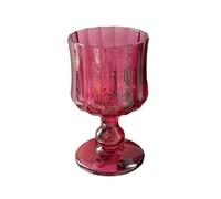TYBGAU Boutique UK Copas De Vino En Relieve Rosa Rosa 180 Ml, Copa De Textura Plisada Vintage for Banquete De Boda Bar Uso Diario