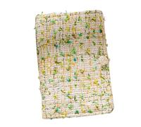 TYBGAU Boutique UK Cuaderno de tela hecho a mano con cubierta suave, planificador A5 A6 con botón de flor 3D, 180 páginas, papel grueso de 100g, cuadrículas forradas en blanco Diario(Green,A6_BLANK)