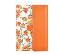 TYBGAU Boutique UK Cuaderno grueso de tapa blanda, diario artístico con cierre magnético de metal, 256 páginas, papel beige de 80 g, espacio entre líneas de 9 mm Diario(Oranje)