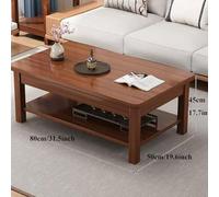 TYBGAU Boutique UK Mesa auxiliar rústica para sala de estar, mesas centrales de madera con estante de almacenamiento, mesas de cóctel rectangulares modernas, mesa de té para decoración del hogar