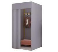 TYBGAU Boutique UK Probador portátil con Cortina de Sombra, Vestuario con protección de privacidad for Tiendas de Ropa y Uso Temporal de taquillas. Vestidor(Grey,100x100x200cm)
