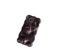 Tybiky Funda 3D compatible con iPhone 14 Pro Max, diseño de burbuja ondulada, carcasa de silicona TPU suave, resistente a los golpes, para niñas y mujeres, negro
