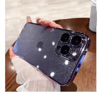 Tybiky Funda compatible con iPhone 11, diseño de cielo estrellado brillante, con textura de CD, con lámina de lente, color morado oscuro