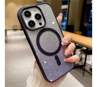 Tybiky Glitzer Hülle für 13 Pro Max MagnetKameraschutz Handyhülle weiche Silikon TPU Schutzhülle Farbverlauf Bling-Paper Ganzkörperschutz Case für Mädchen und Frauen mit 13 Pro Max, Lila