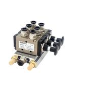 TYBOPHQJ 4L210-08 4R210-08 Válvula Manual de 2 vías y 5 Posiciones, Interruptor neumático de Empuje y tracción, válvula direccional, colector de válvulas combinadas(12mm in 10mm out,6 Stations)