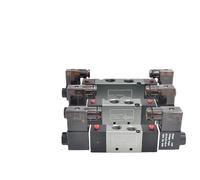 TYBOPHQJ 4V120 4V220 4V320 4V420 Control de válvula solenoide Puerto de válvula de 5/2 vías Bobina única 4V220-08 4V220-06(4V420-15 AC110V,with 8mm Fittings)