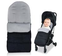 TYBYBB Saco Silla Paseo Universal Invierno, Saco Carro Bebe Universal, Saco Cochecito Bebe Impermeable, Sacos de Silla de Bebe Desmontable, Antideslizante, para Bebés de 0 a 3 año (Gris)